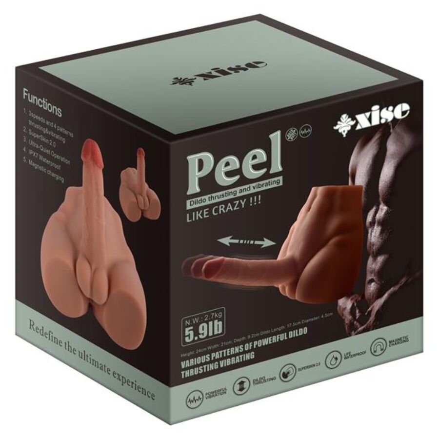 XISE - PEEL DILDO ASS REALISTIC DILDO MASTURBATOR FRONT POSITION WITH THRUSTING 17.5 CM