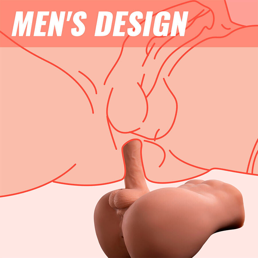 XISE - BERTLETT DILDO ASS REALISTIC DILDO AND ANUS MASTURBATOR FRONT POSITION WITH THRUSTING 18 CM