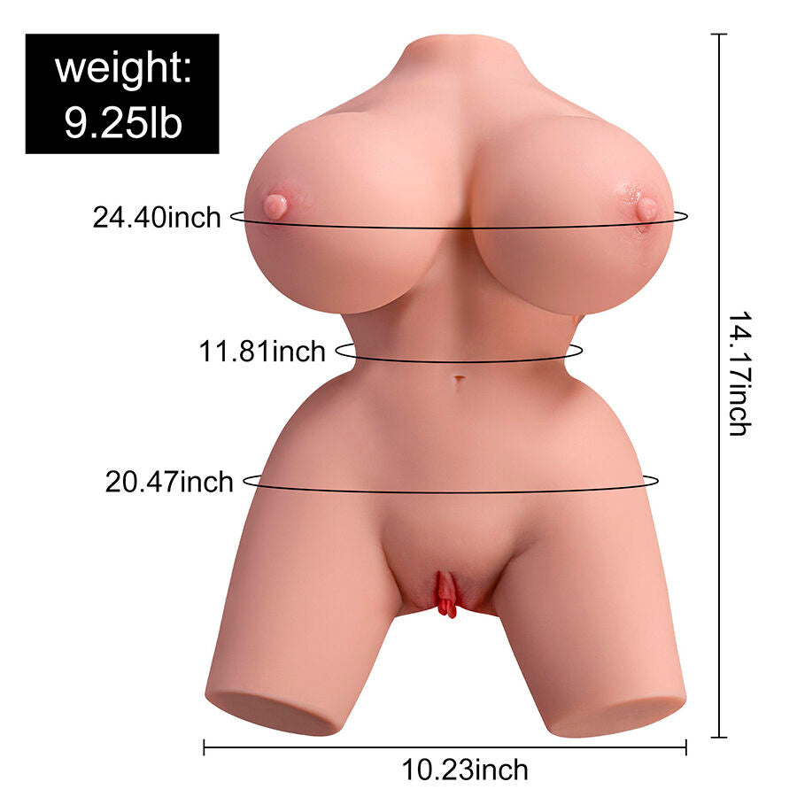 XISE - FRIEDA TORSE FÉMININ RÉALISTE AVEC VIBRATION 36 CM