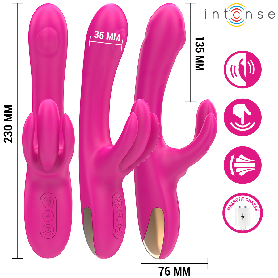 INTENSE - BRITNEY MULTIFUNCTIONELE KONIJN VIBRATOR 23 CM ROZE