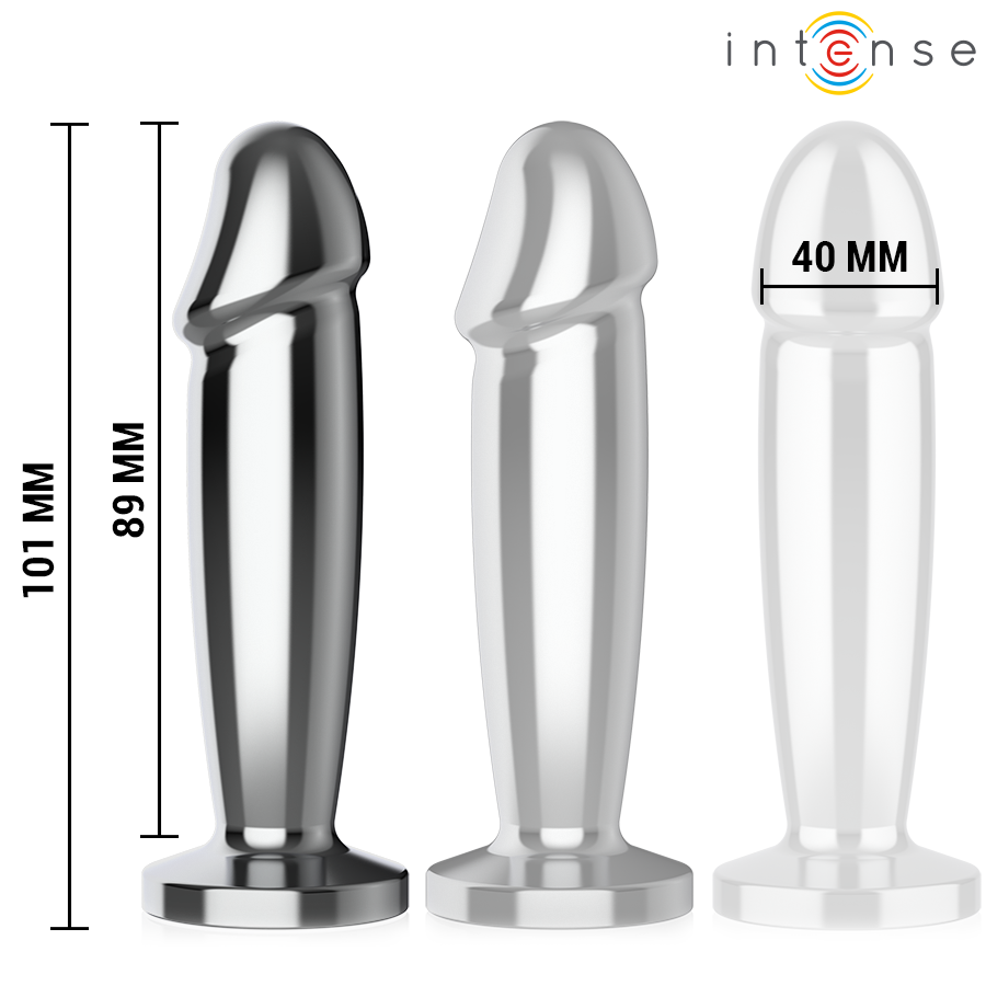 INTENSE - ANALE PLUG 10 VIBRATIES METALEN DILDO MET AFSTANDSBEDIENING M