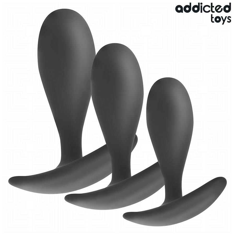 ADDICTED TOYS - LOT DE 3 PLUG ANAL EN SILICONE MODÈLE 2