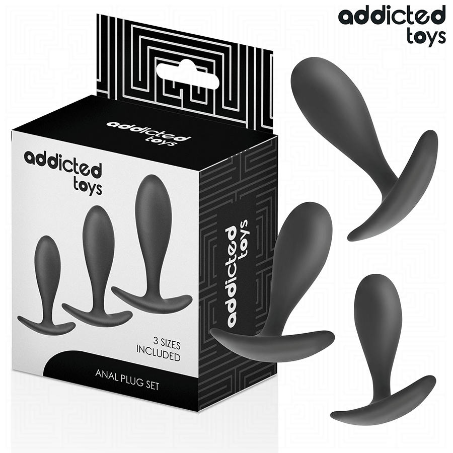 ADDICTED TOYS - LOT DE 3 PLUG ANAL EN SILICONE MODÈLE 2