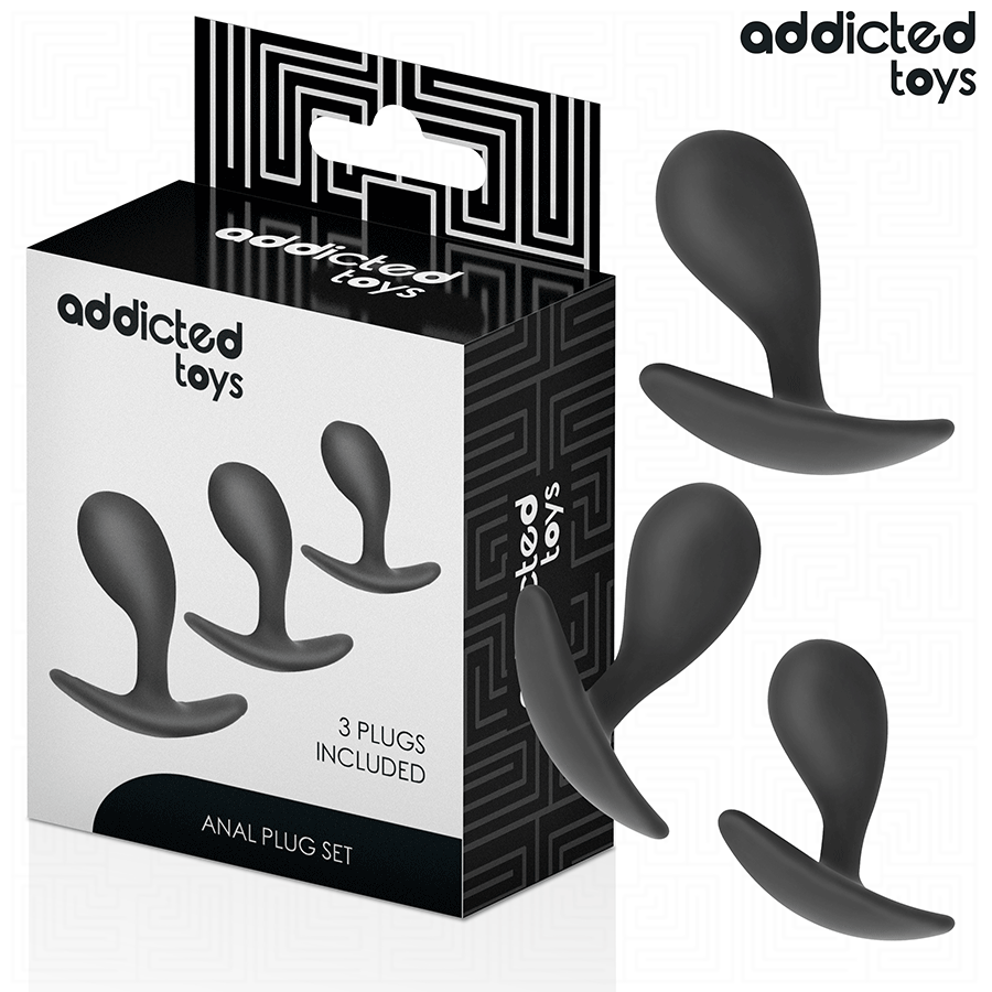 ADDICTED TOYS - SET VAN 3 ANAAL PLUG SILICONEN MODEL 3