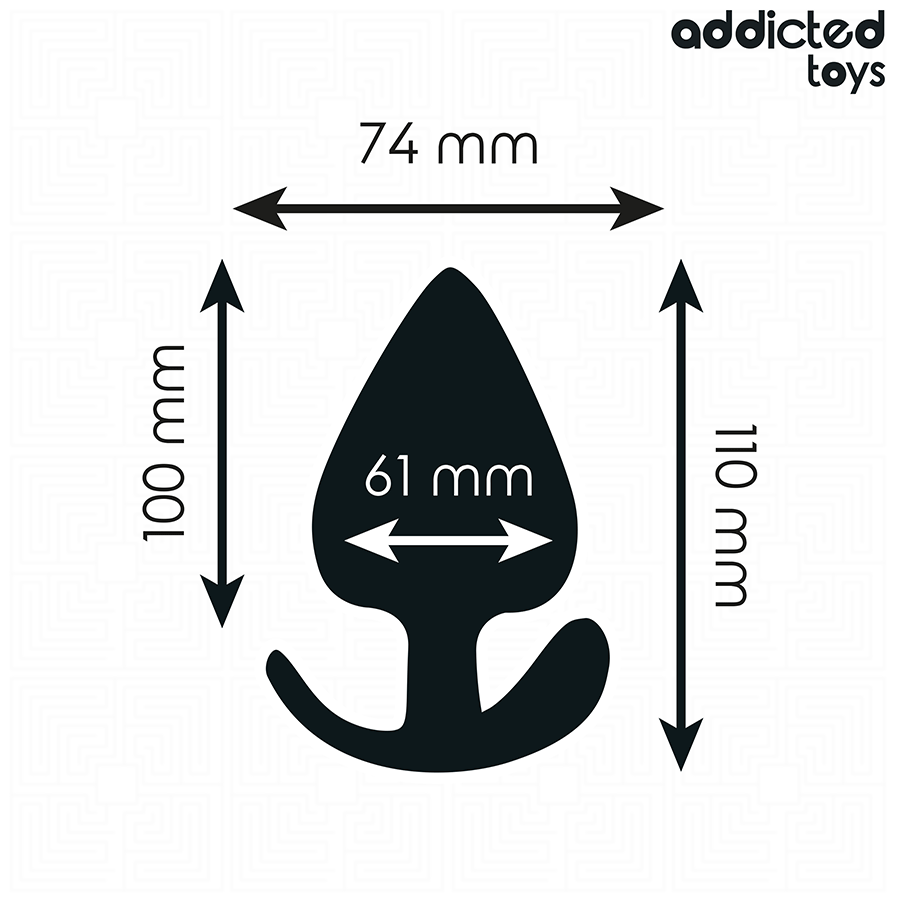 ADDICTED TOYS - PLUG ANAL EN SILICONE TAILLE XXL 11 CM