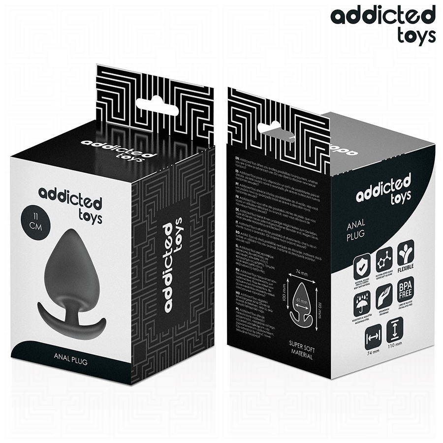 ADDICTED TOYS - PLUG ANAL EN SILICONE TAILLE XXL 11 CM