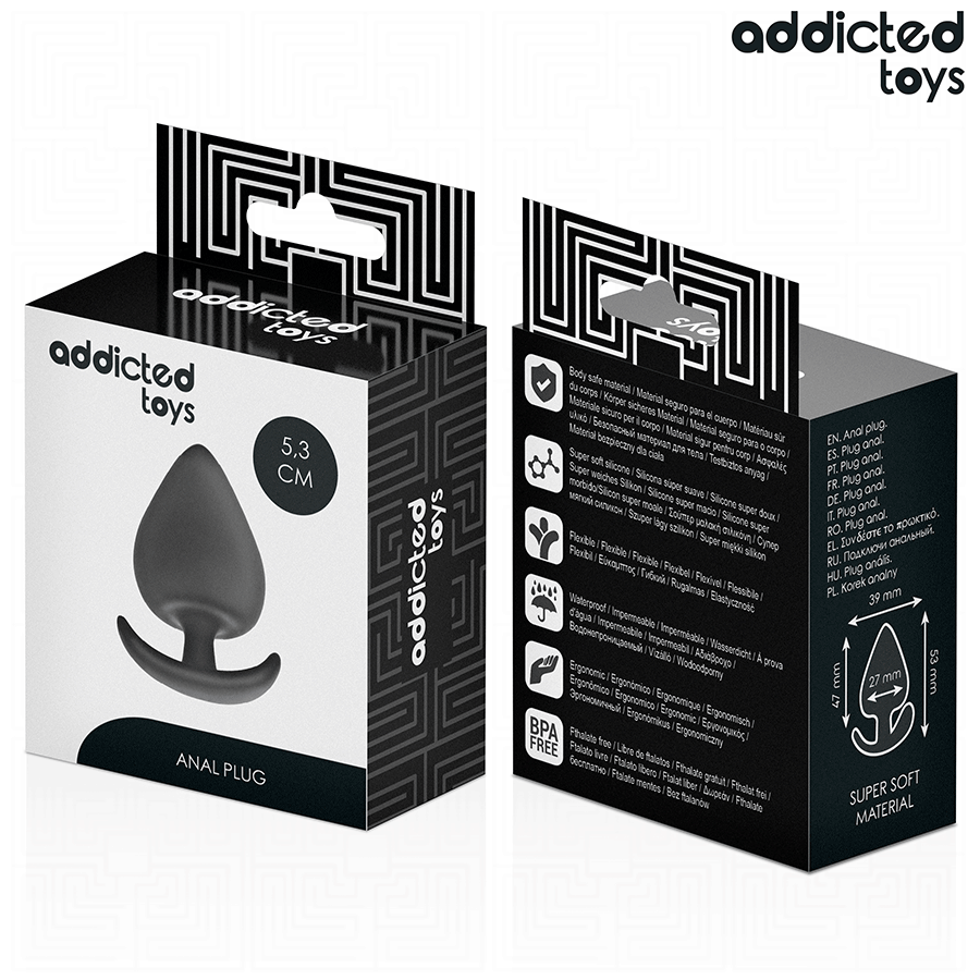 ADDICTED TOYS - ANAAL PLUG SILICONEN MAAT S 5,3 CM