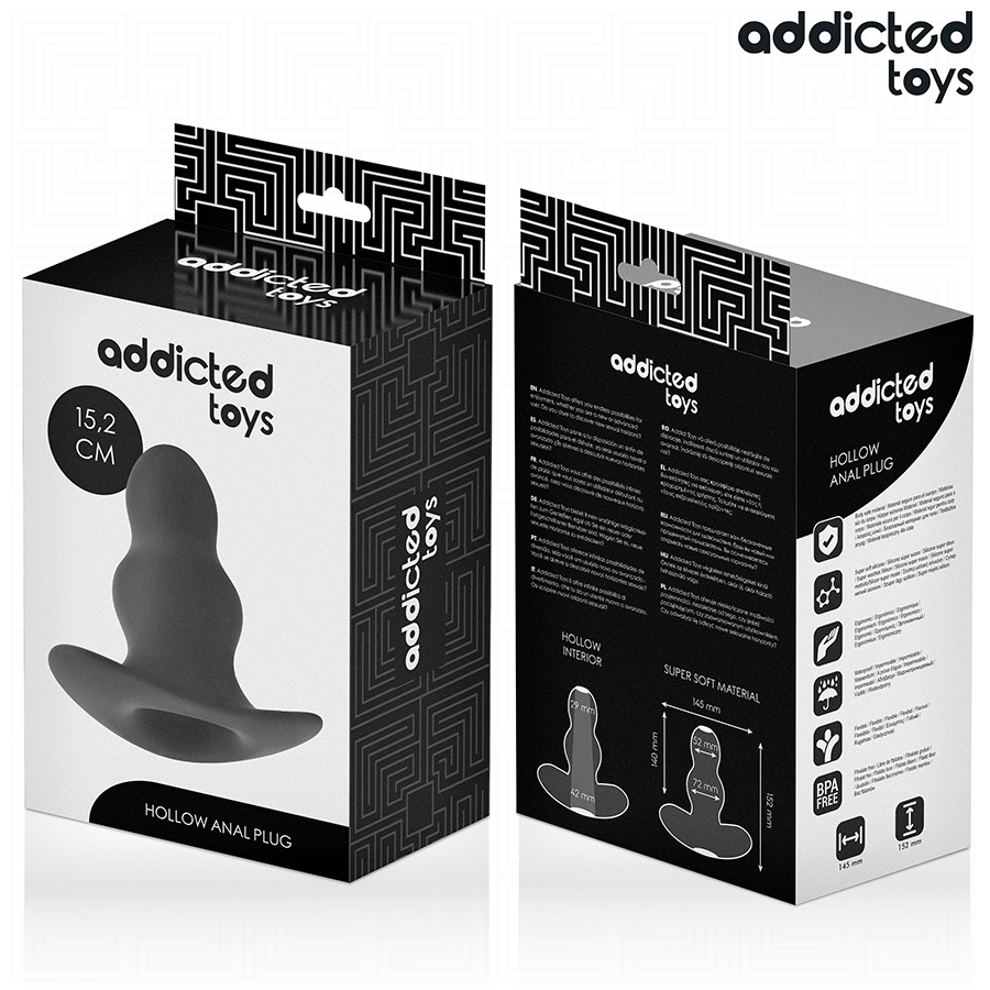 ADDICTED TOYS - HOLLE ANALE PLUG SILICONEN MAAT XXL 15,2 CM