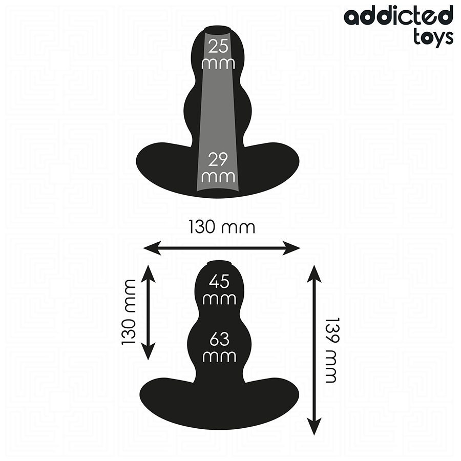 ADDICTED TOYS - HOLLE ANALE PLUG SILICONEN MAAT XL 13,9 CM