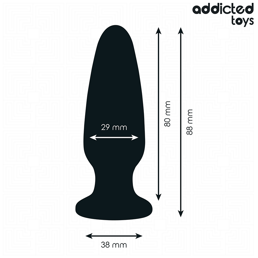 ADDICTED TOYS - ANAAL PLUG MET JUWEEL SILICONEN MAAT S 8,8 CM