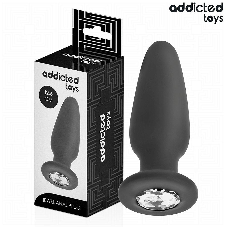 ADDICTED TOYS - PLUG ANAL AVEC BIJOU EN SILICONE TAILLE L 12,6 CM