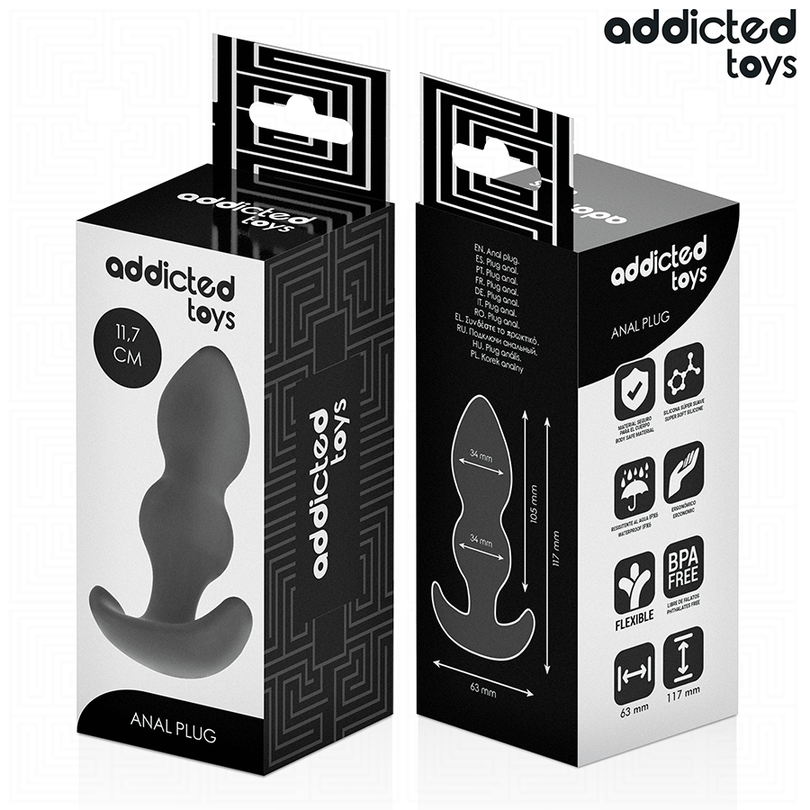 ADDICTED TOYS - ANAAL PLUG SILICONEN MAAT L 11,7 CM