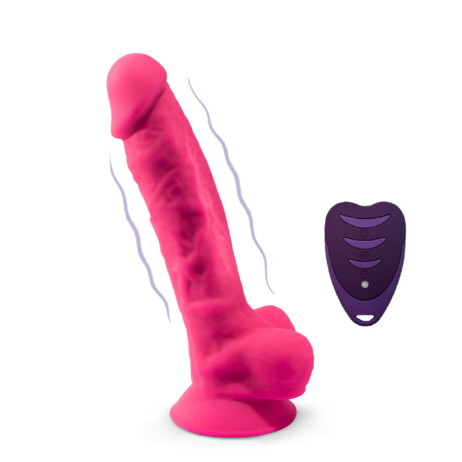 SILEXD - REALISTISCH PENISMODEL 18 ROZE VIBRATIE + AFSTANDSBEDIENING LRS