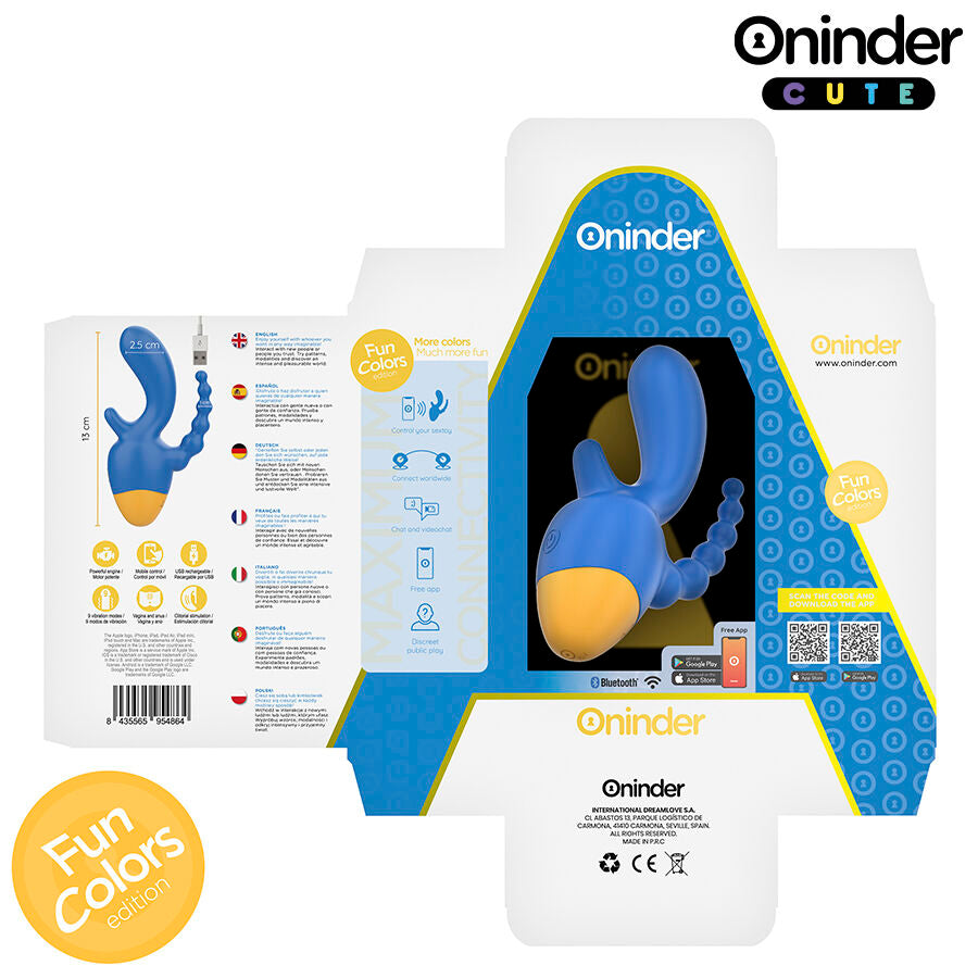 ONINDER CUTE - LOVE 3 SOME TRIPLE VIBRATOR - FREE WORLDWIDE APP