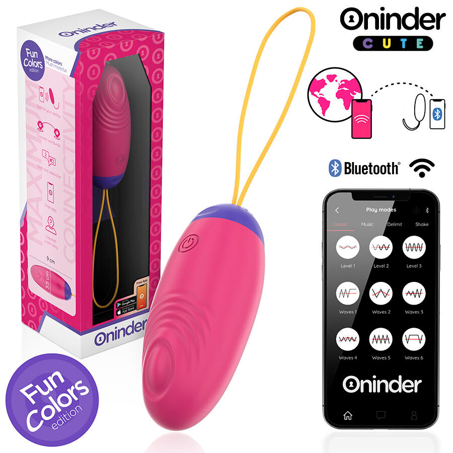 ONINDER CUTE - LOVE PLEASURE VIBRO-WAVE TAPPING SILICONE EGG - FREE WORLDWIDE APP
