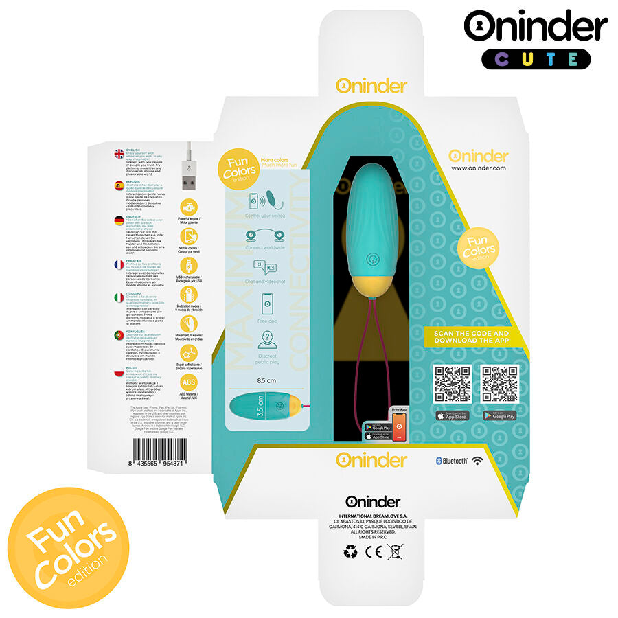 ONINDER CUTE - LOVE PLEASURE VIBRO-ROTATING SILICONE GEM EGG - FREE WORLDWIDE APP