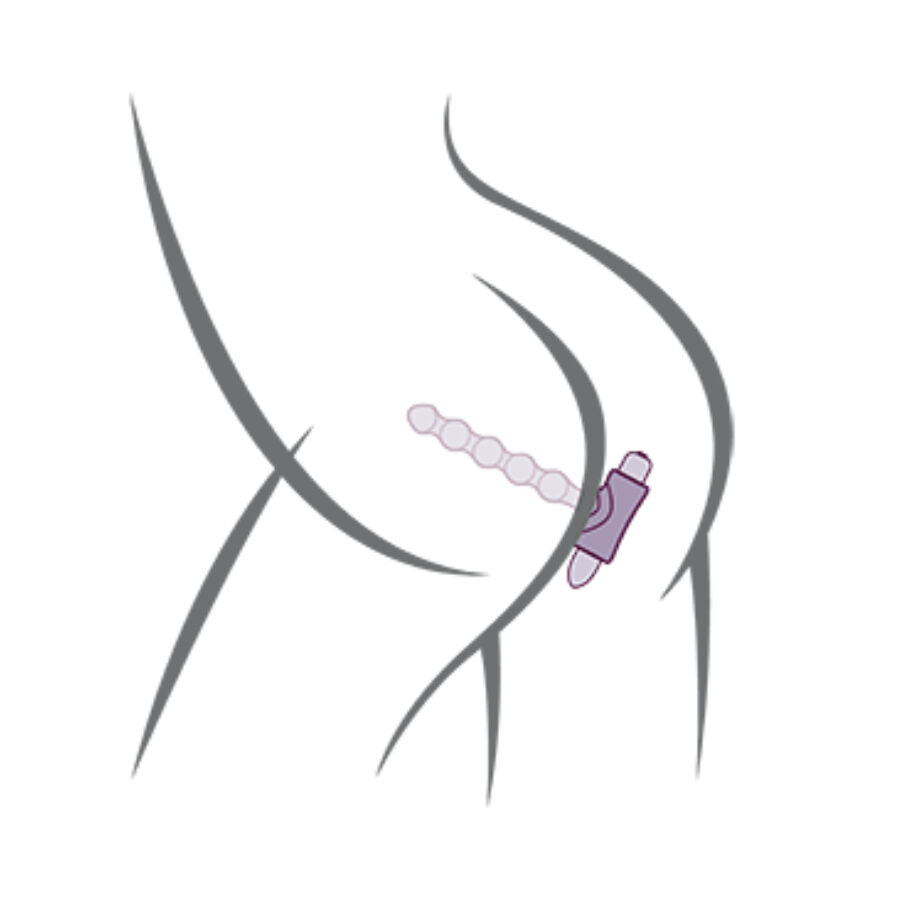 ROCKS-OFF - PETITE SENSATIONS PEARLS ANAAL PLUG VIBRATOR ZWART