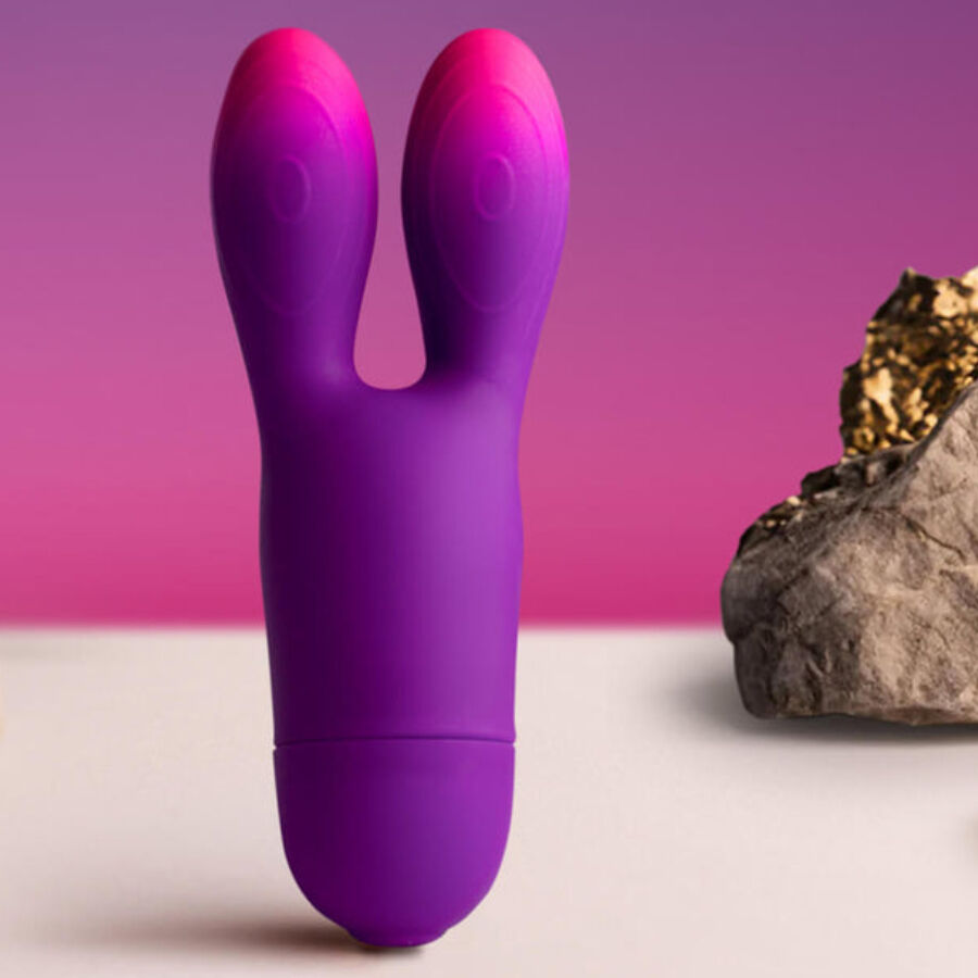 VIBRATEUR FLEXIBLE VIOLET GLO-GIRL BUNNY ROCKS-OFF