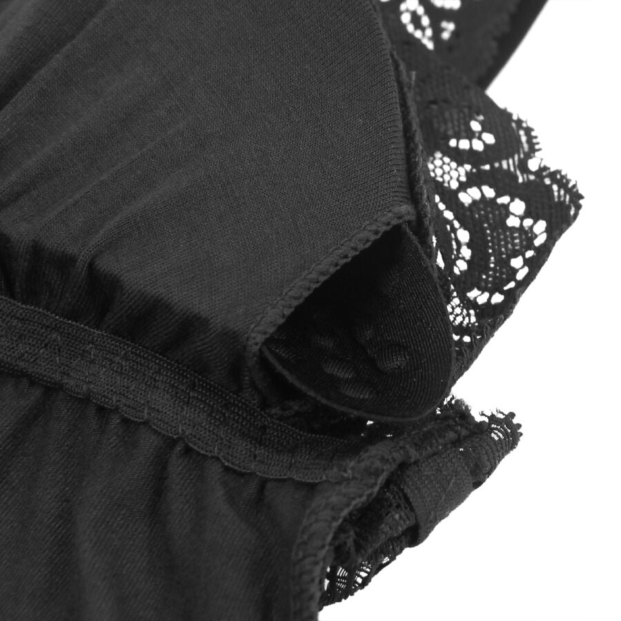 SUBBLIME - Черный плюшевый мишка с цветочным кружевом, размер L/XL