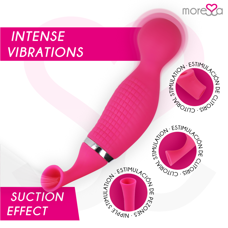 MORESSA - KIRK DUO ZUIG + MULTI-PERFORMANCE MASSAGER PREMIUM SILICONE OPLAADBAAR