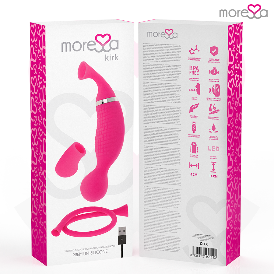 MORESSA - KIRK DUO ZUIG + MULTI-PERFORMANCE MASSAGER PREMIUM SILICONE OPLAADBAAR