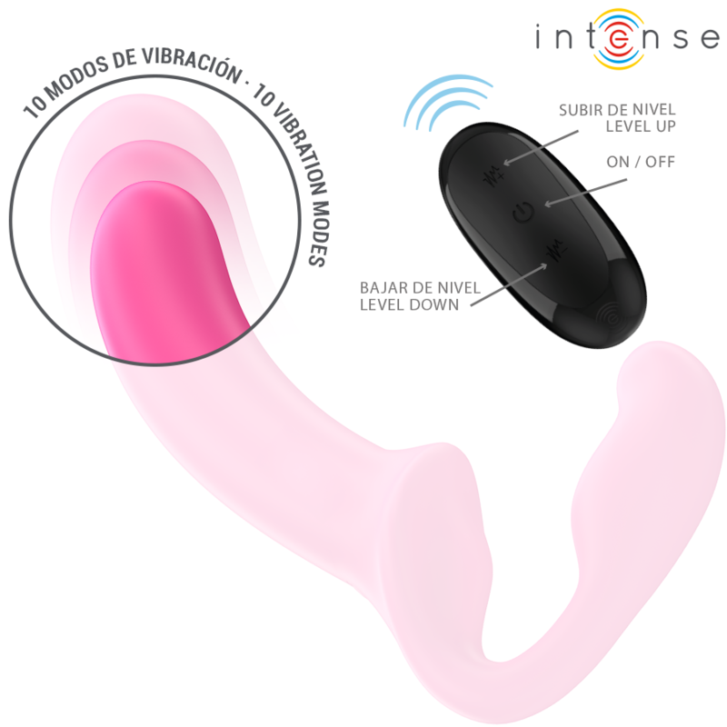 INTENSE - AMY DOUBLE VIBRATEUR 20 CM ROSE AVEC TÉLÉCOMMANDE