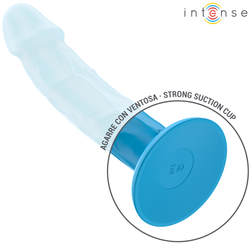 VIBRATEUR INTENSE - PHOEBE REALISTIC 10 VIBRATIONS TÉLÉCOMMANDE BLEUE