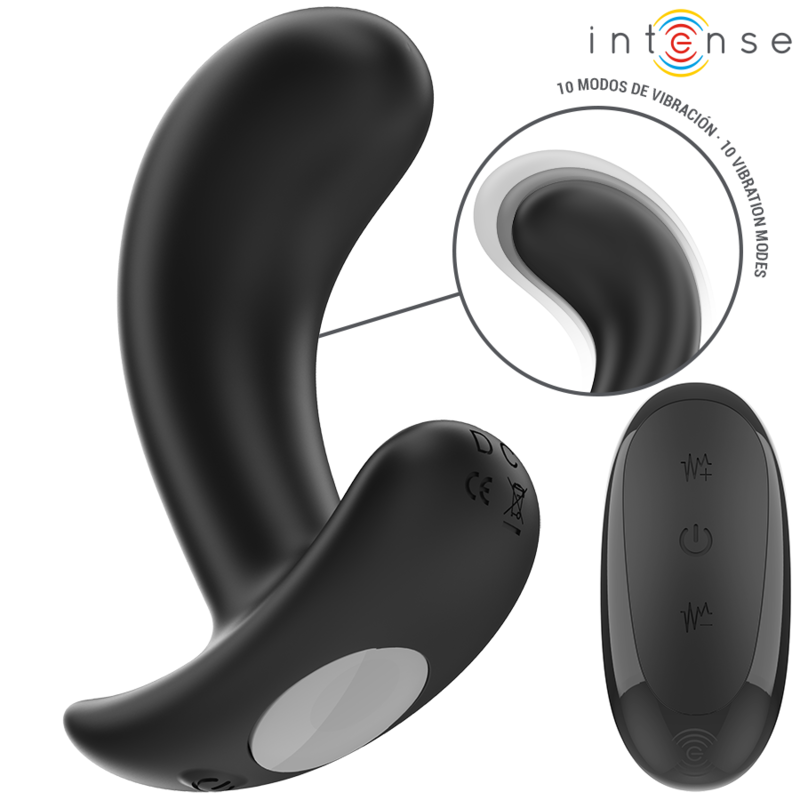 INTENSE - PLUG ANAL CHANDLER 10 VIBRATIONS NOIR TÉLÉCOMMANDE