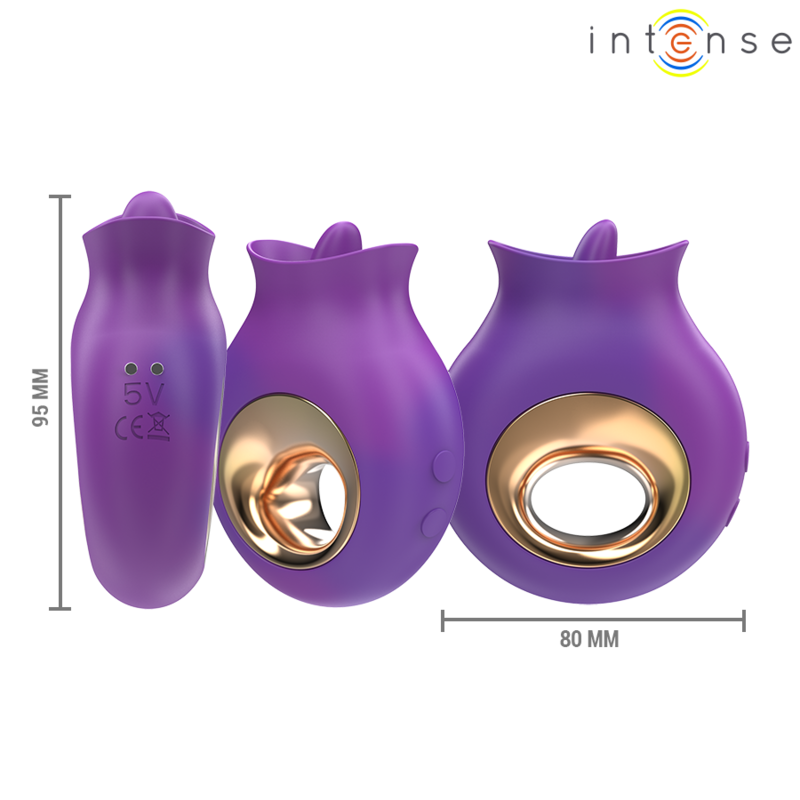 INTENSE - STIMULATEUR CLITORIEUX TULI 9 VIBRATIONS &amp; 9 OSCILLATIONS VIOLET