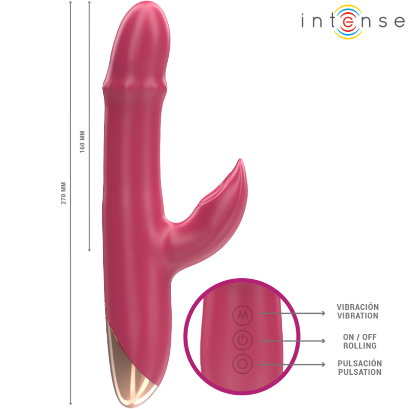 INTENSE - CHLOE MULTIFUNCTION VIBRATOR 3 IN 1 RED