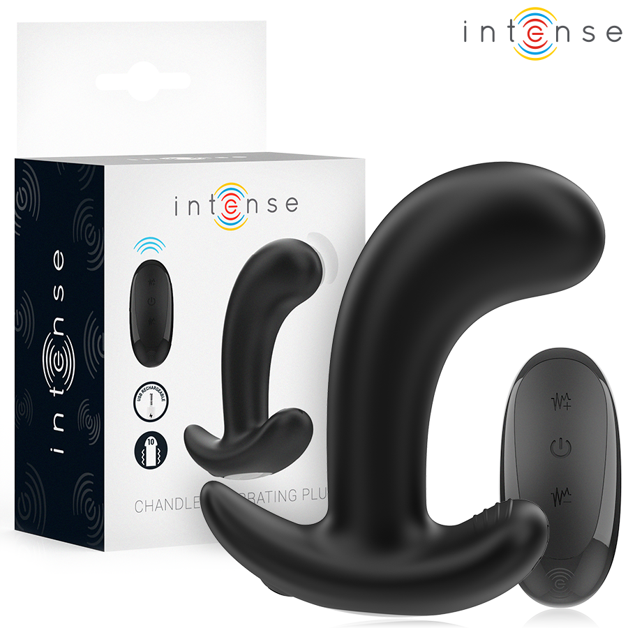 INTENSE - PLUG ANAL CHANDLER 10 VIBRATIONS NOIR TÉLÉCOMMANDE