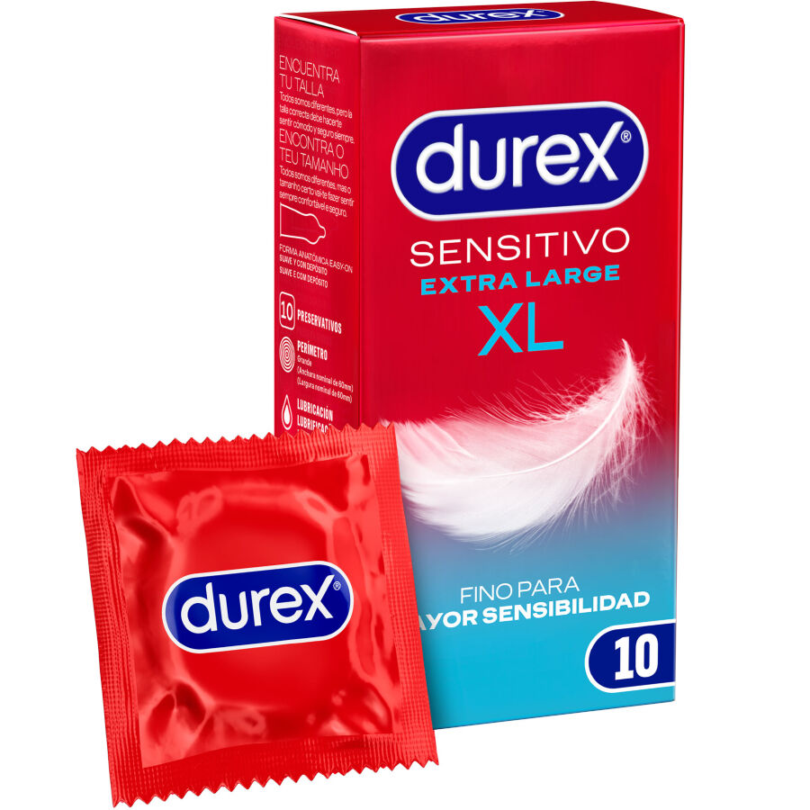 DUREX - PRÉSERVATIFS SENSITIVES XL 10 UNITÉS