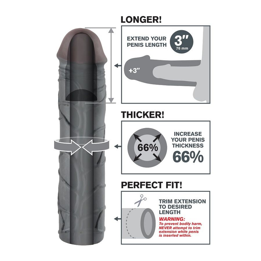 FANTASY X-TENSIONS - MEGA 3 EXTENSION ZWART