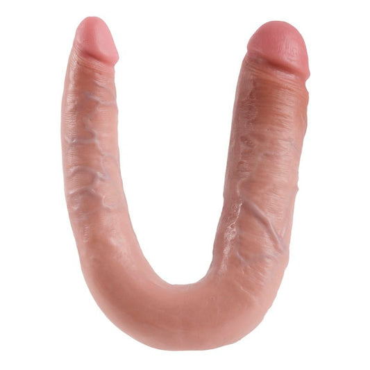 KING COCK - GROSSE DOUBLE TROUBLE FLESH EN FORME DE U 17,8 CM