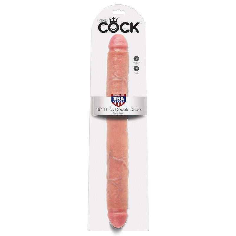 KING COCK - GODEMICHET DOUBLE ÉPAIS COULEUR 40,6 CM