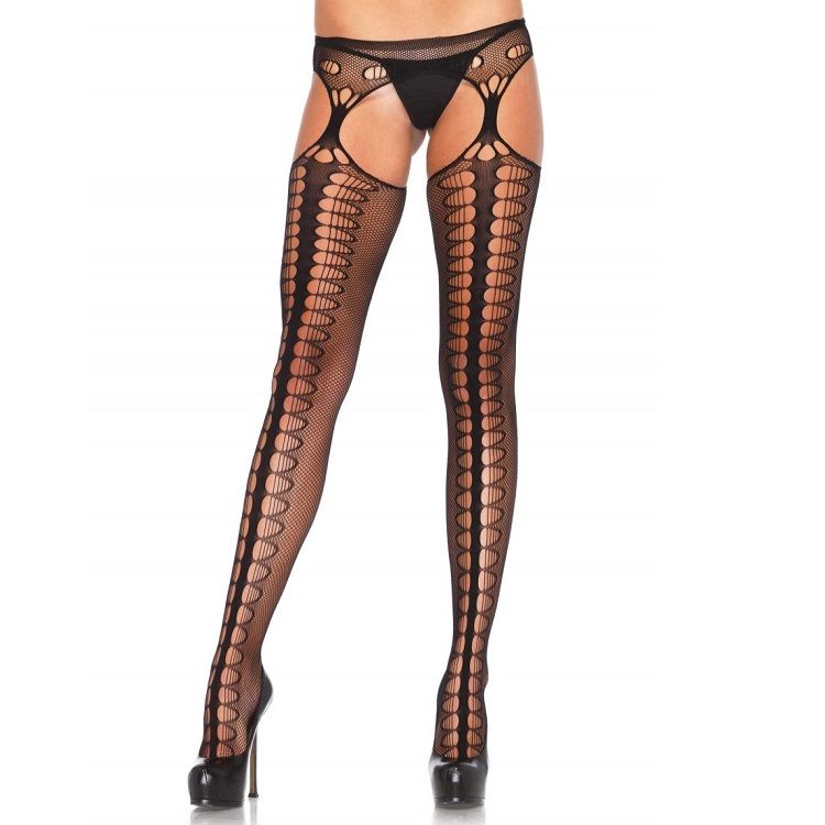 LEG AVENUE - COLLANTS AVEC PORTE-JARRETELLES NOIR EXCLUSIF