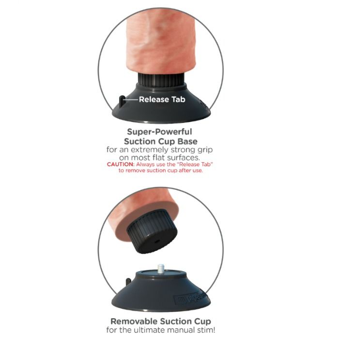 KING COCK - 17,78 CM VIBRERENDE HAANVLEES