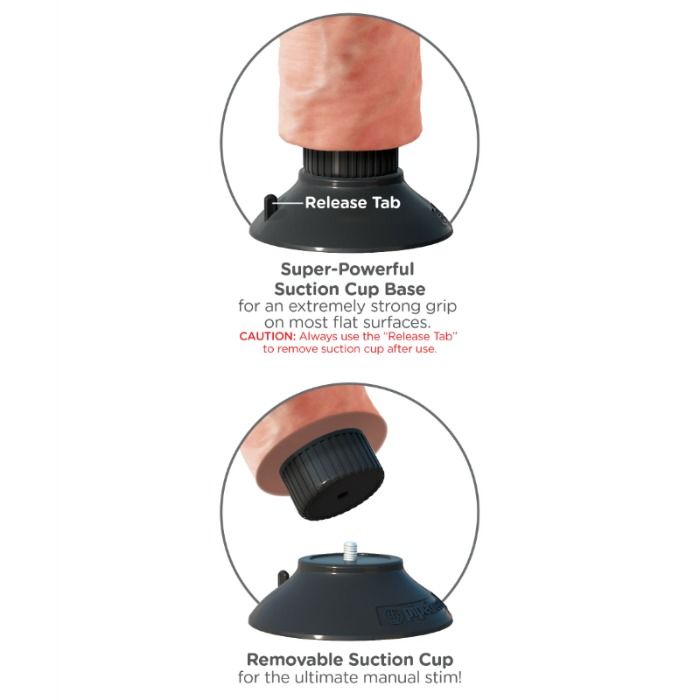 KING COCK - 25,5 CM VIBRERENDE PIK MET BALLEN VLEES