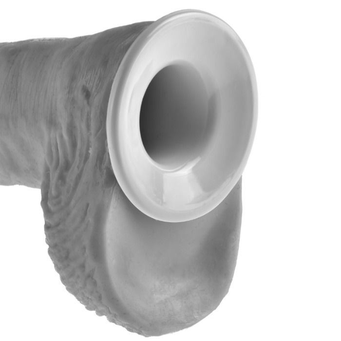 KING COCK - 28 СМ, ПОЛАЯ СИСТЕМА ПОДТЯЖЕК НА РЕМЕШКАХ, ТЕЛЕСНЫЙ ЦВЕТ