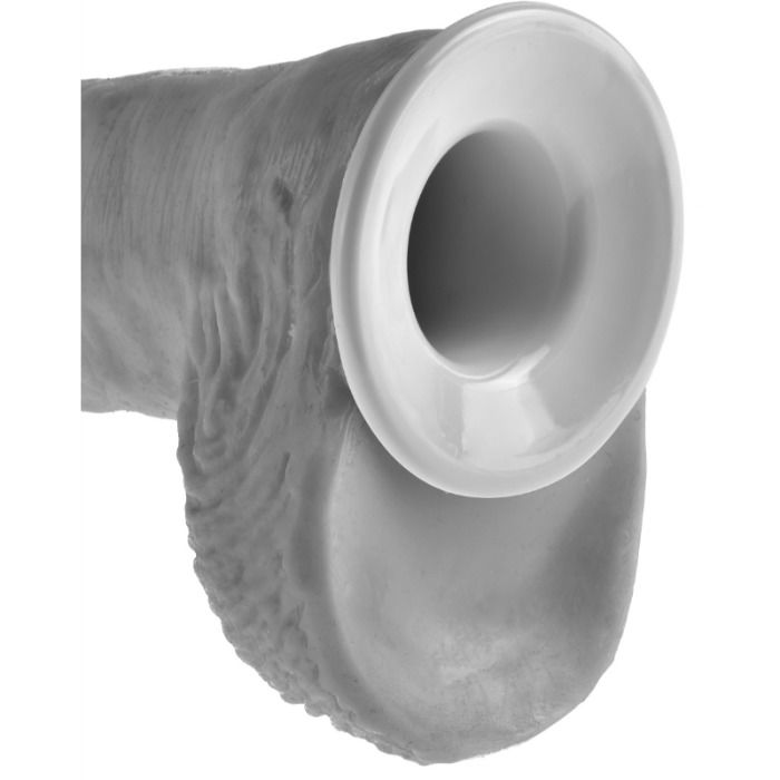 KING COCK - 30,5 СМ, ПОЛАЯ СИСТЕМА ПОДТЯЖЕК НА РЕМЕШКАХ - ТЕЛЕСНЫЙ ЦВЕТ