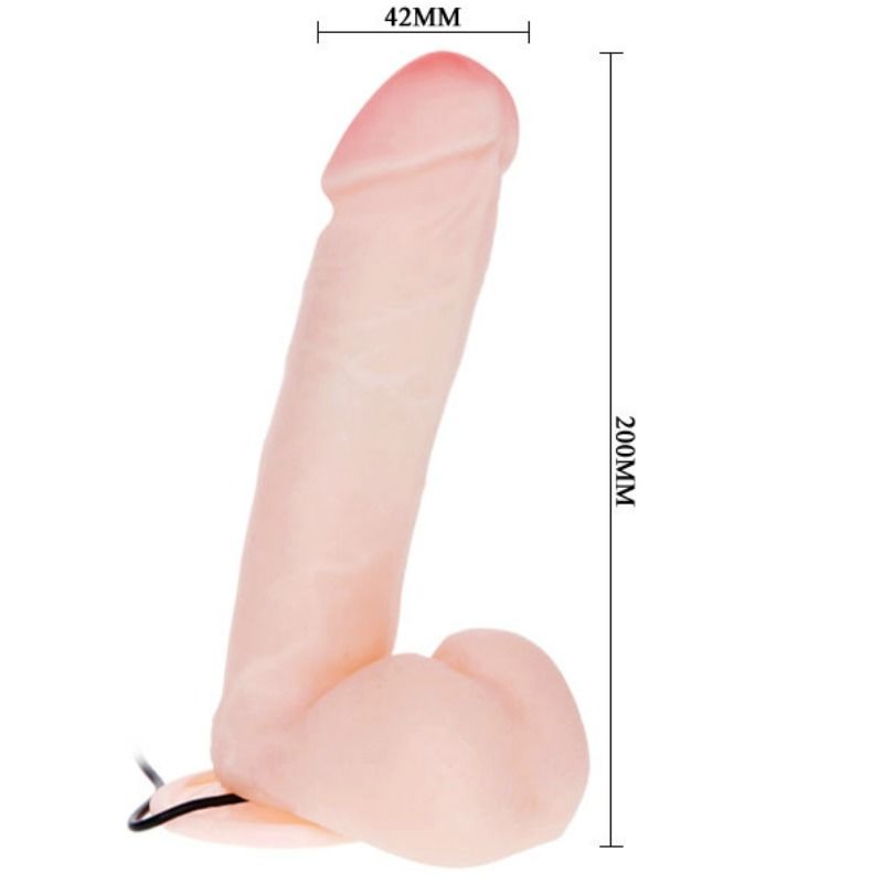 BAILE - REALISTISCHE DILDO MET VIBRATIE EN ROTATIE 20 CM