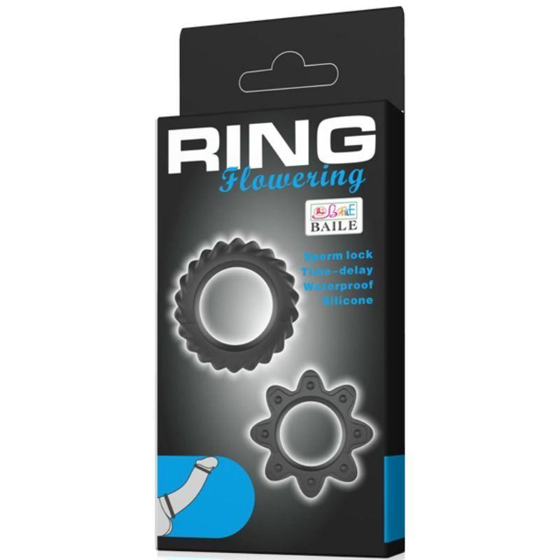 BAILE - KIT 2 RING BLOEIENDE SILICONEN RINGEN