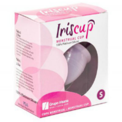 IRISCUP - KLEINE ROZE MAANDCUP A + GRATIS STERILISATORTAS