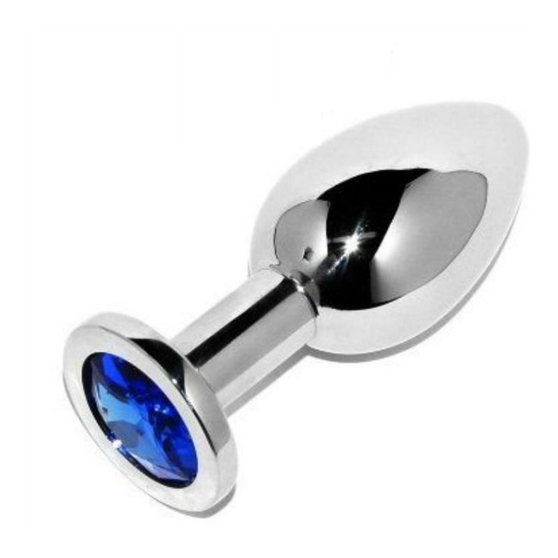 METAL HARD - PLUG ANAL BLEU DIAMANT PETIT 5,71 CM