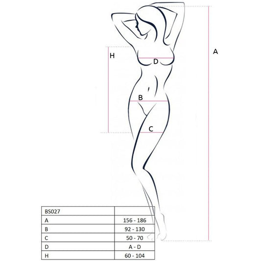 PASSION - ROBE NOIRE STYLE FEMME BS027 BODYSTOCKING TAILLE UNIQUE