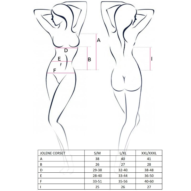 PASSIE - VROUW JOLENE ZWART KORSET MAAT S/M