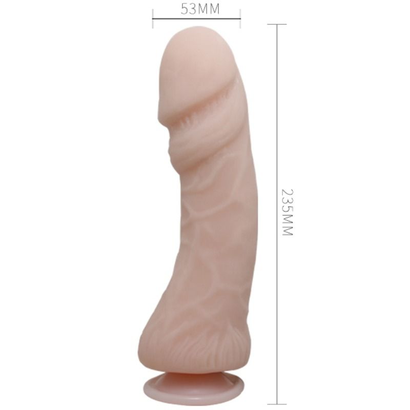 BAILE - DE GROTE PENIS DILDO MET NATUURLIJKE VIBRATIE 23,5 CM