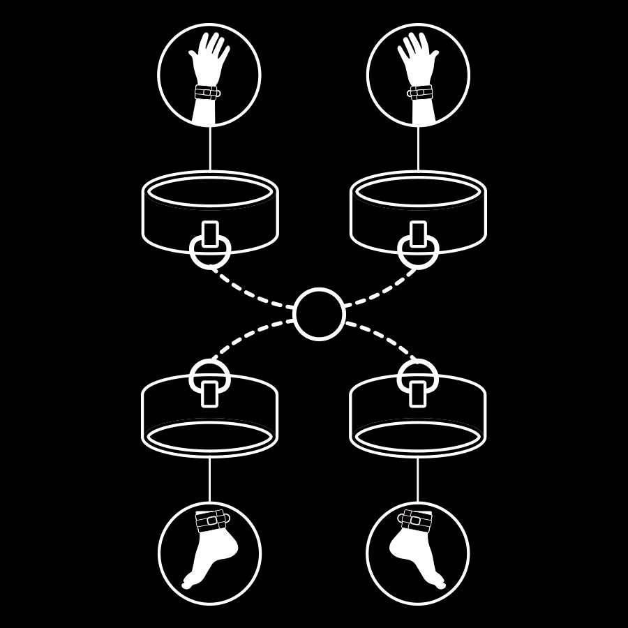 ФЕТИШ ПОКОРНОЙ - НАБОР НАРУЧНИКОВ ДЛЯ РУК И ЩИКОЛОТОК С НЕПРЕНОВОЙ ПОДКЛАДКОЙ