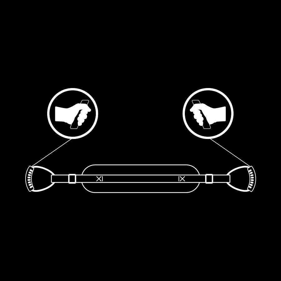 FÉTICHISME SOUMIS - HARNAIS DE POSITION LEVRETTE AVEC DOUBLURE NOPRÈNE