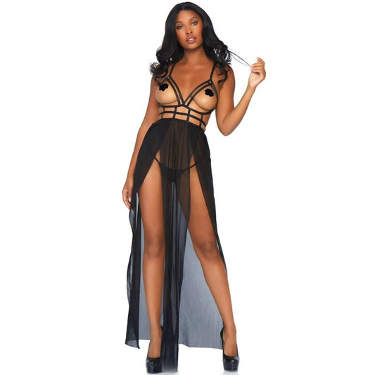LEG AVENUE - CAGE MAXI JURK EN TONG S/M